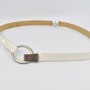 Snakeskin Belt with Silver Buckle